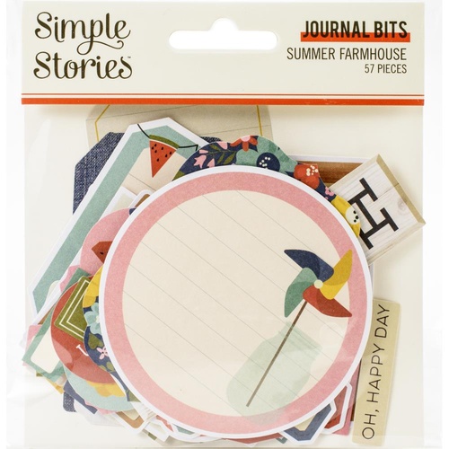 Simple Stories Summer Farmhouse Bits & Pieces Die-Cuts Journal