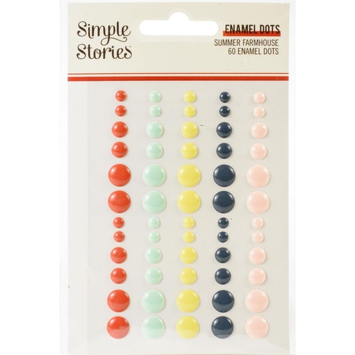Simple Stories Summer Farmhouse Enamel Dots Embellishments