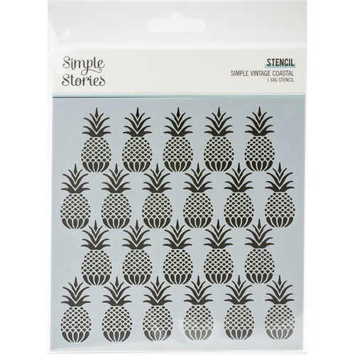Simple Stories Simple Vintage Coastal 6" Stencil Pineapples