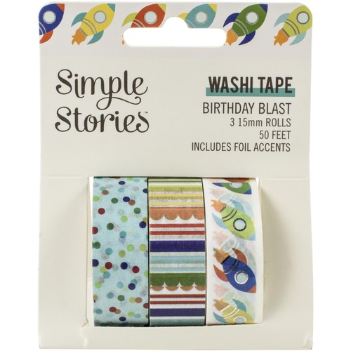 Simple Stories Birthday Blast Washi Tape 3pk