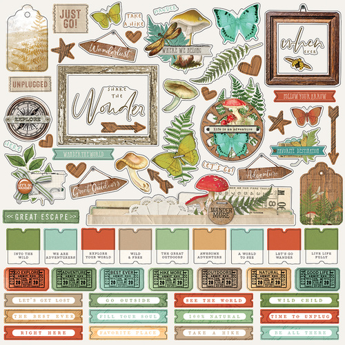 Simple Stories Simple Vintage Great Escape Combo Stickers