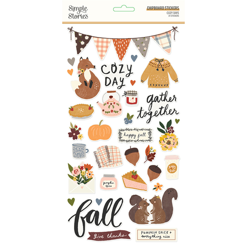 Simple Stories Cozy Days Chipboard Stickers