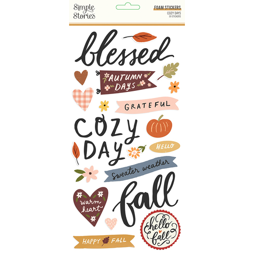 Simple Stories Cozy Days Foam Stickers