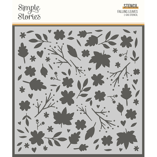 Simple Stories Cozy Days Stencil Falling Leaves