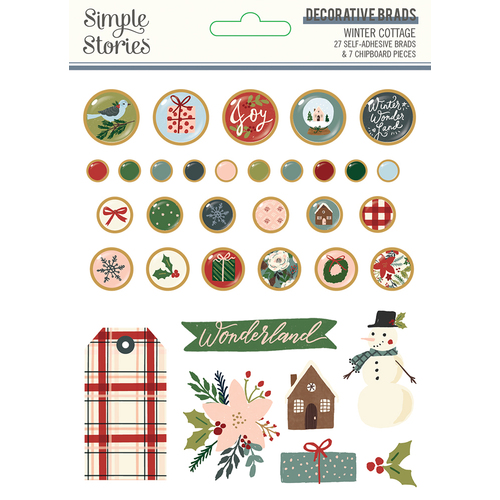 Simple Stories Winter Cottage Decorative Brads
