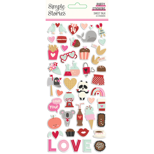 Simple Stories Sweet Talk Puffy Stickers