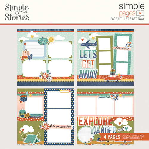 Simple Stories Let's Get Away Simple Pages Page Kit