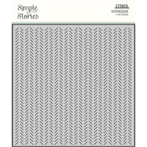 Simple Stories Happily Ever After Herringbone Stencil