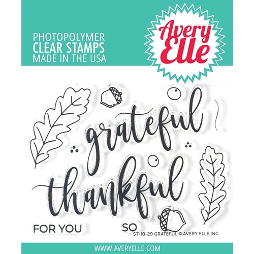 Avery Elle Clear Stamp Grateful