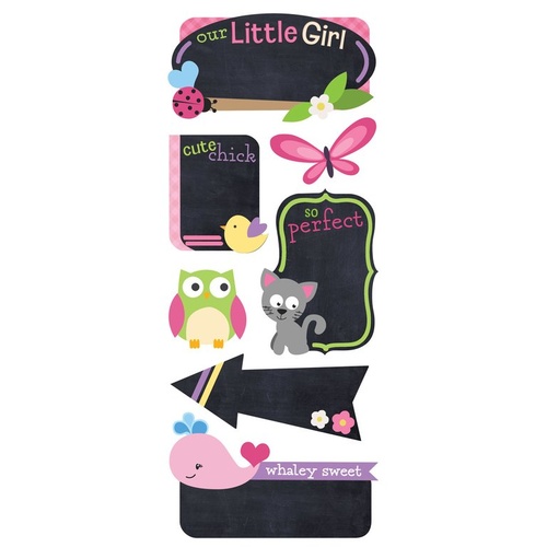 Paper House Chalkboard Stickers Baby Girl  