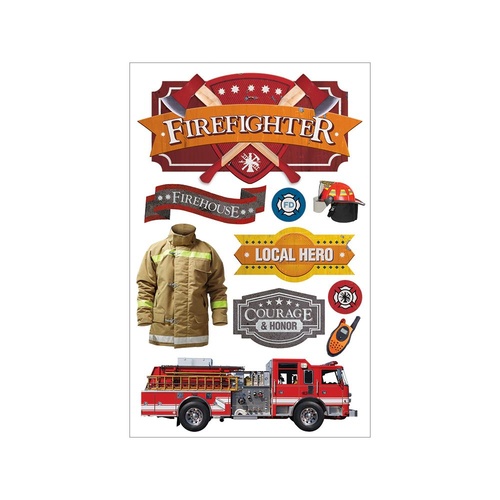 Paper House 3D Stickers Firefighter