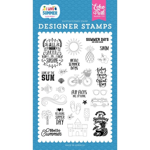 Echo Park I Love Summer Stamp It's Summer Time