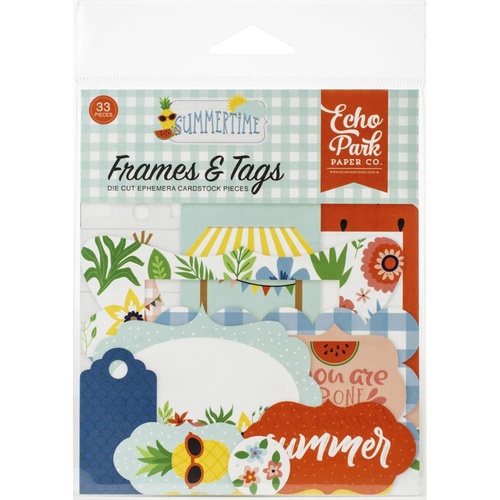 Echo Park Summertime Cardstock Ephemera Frames & Tags