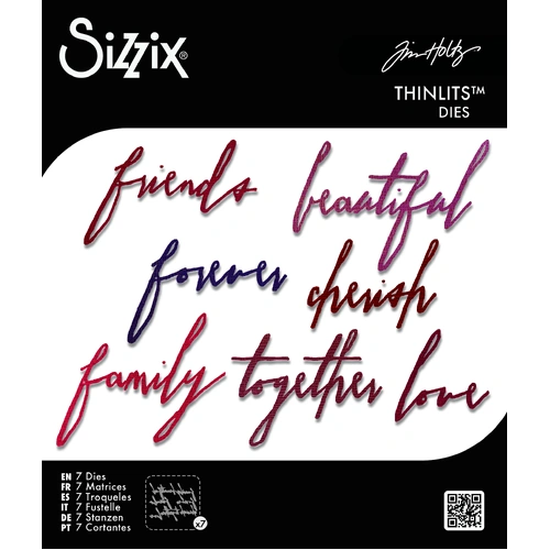 Sizzix Thinlits Die Handwritten Love by Tim Holtz