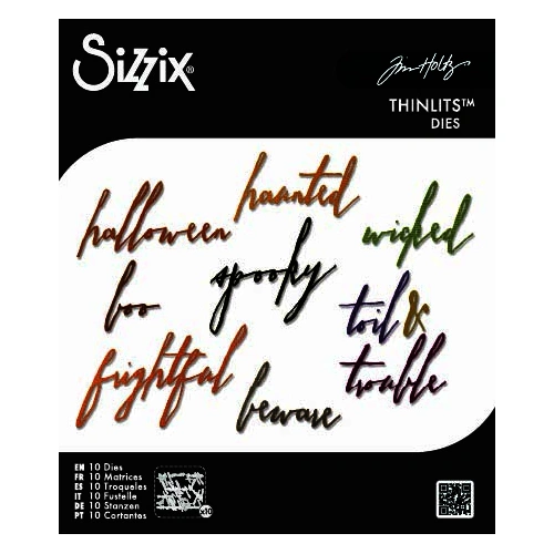 Sizzix Thinlits Die Set 10PK Classic Halloween Handwriting by Tim Holtz