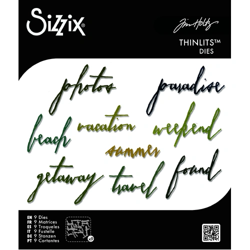 Sizzix Thinlits Die Handwritten Vacation by Tim Holtz
