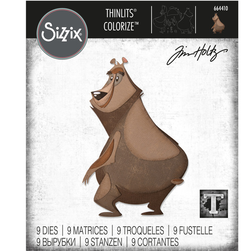 Sizzix Thinlits Die Set 9pk Theodore Colorize by Tim Holtz