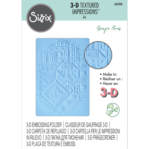 Sizzix Interface 3D Textured Impressions Embossing Folder