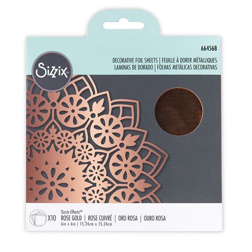 Sizzix Effectz 6x6" Decorative Foil Sheets Rose Gold