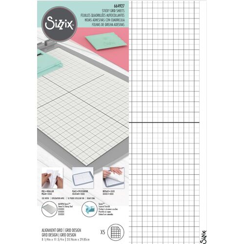 Sizzix Accessory Sticky Grid Sheets 8 1/4" x 11 5/8" 