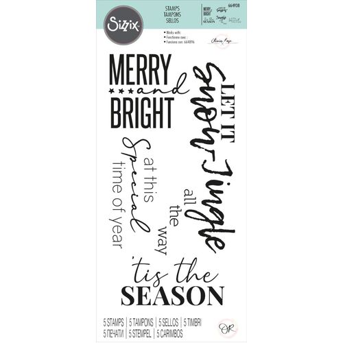 Sizzix Festive Sentiments #2 Clear Stamps