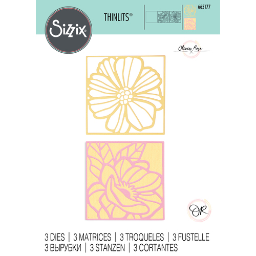 Sizzix Floral Card Fronts Thinlits Die Set by Olivia Rose