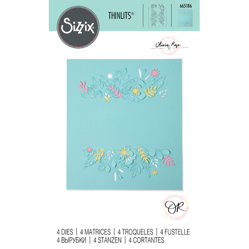 Sizzix Floral Borders Thinlits Die Set by Olivia Rose