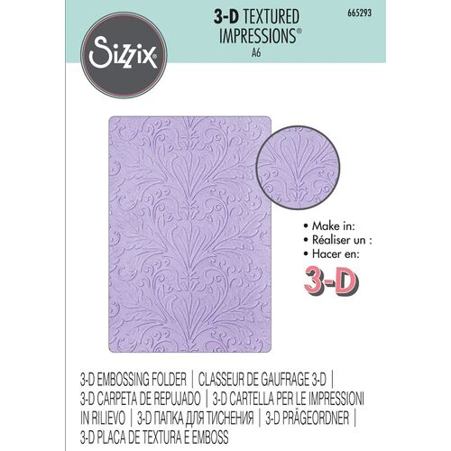 Sizzix Art Nouveau 3-D Textured Impressions Embossing Folder