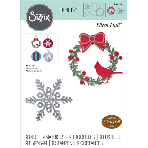 Sizzix Wreath & Snowflake Thinlits Die Set