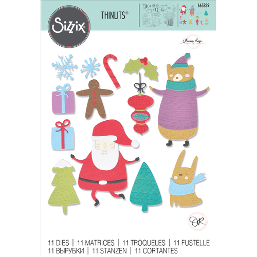 Sizzix Doodle Christmas Thinlits Die Set