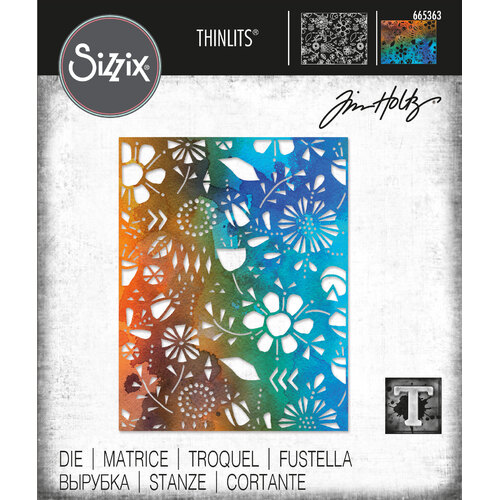 Sizzix Folk Flowers Thinlits Die by Tim Holtz