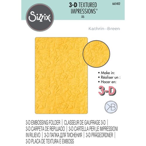 Sizzix Celebrate 3-D Textured Impressions Embossing Folder