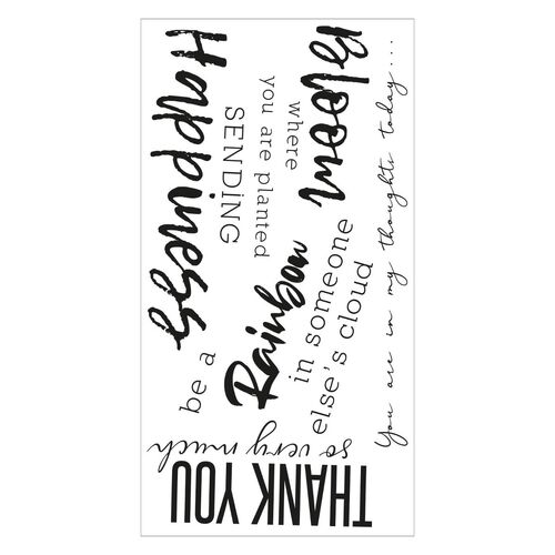 Sizzix Sunnyside Sentiments #1 Clear Stamps