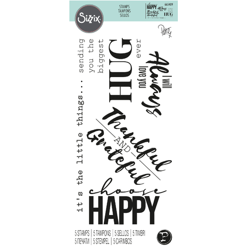 Sizzix Sunnyside Sentiments #7 Clear Stamps
