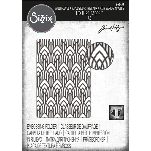 Tim Holtz Arched Multi-Level Texture Fades Embossing Folder