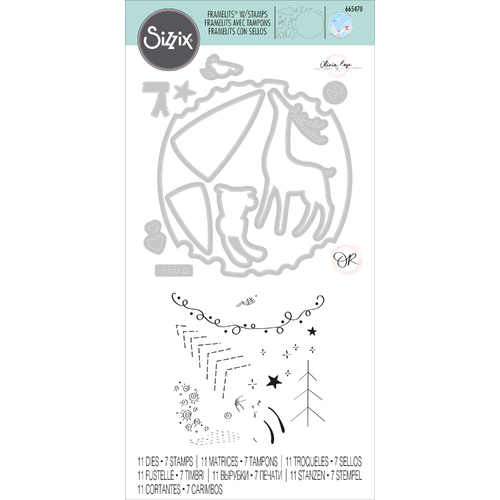 Sizzix Animal Frame Framelits Die Set with Stamps