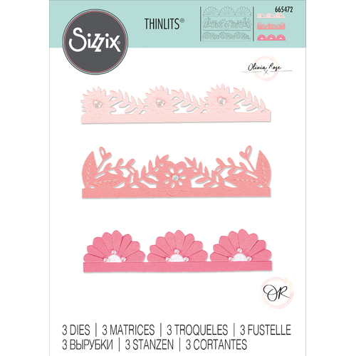 Sizzix Bold Floral Edges Thinlits Die Set