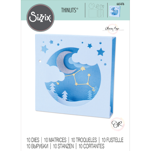 Sizzix Celestial Box Card Thinlits Die Set