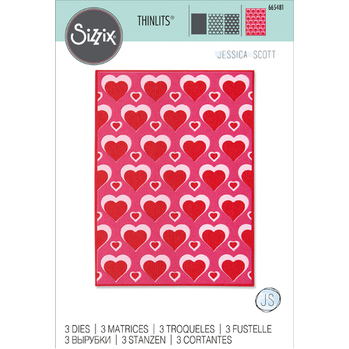 Sizzix Layered Hearts Thinlits Die Set