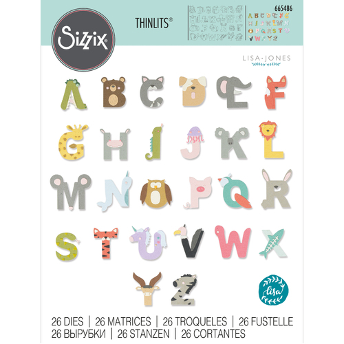 Sizzix Animal Alphabet Thinlits Die Set