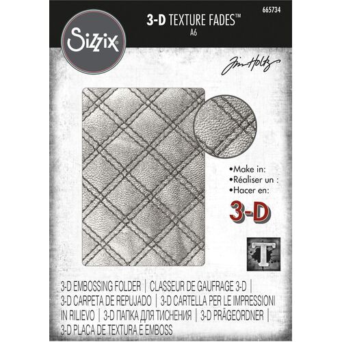 Tim Holtz Quilted 3-D Texture Fades Embossing Folder