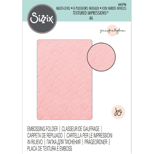 Sizzix Fan Tiles Multi-Level Textured Impressions Embossing Folder