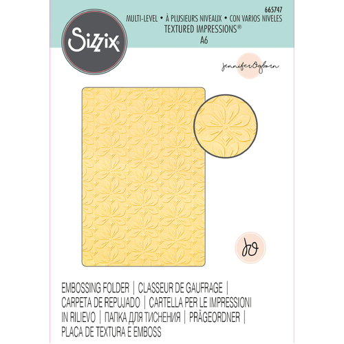 Sizzix Flower Power Multi-Level Textured Impressions Embossing Folder