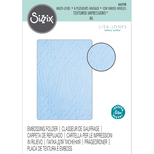 Sizzix Geo Diamonds Multi-Level Textured Impressions Embossing Folder