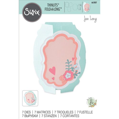 Sizzix Card Label Fold-a-Long Thinlits Die Set