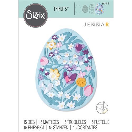 Sizzix Intricate Floral Easter Egg Thinlits Die Set