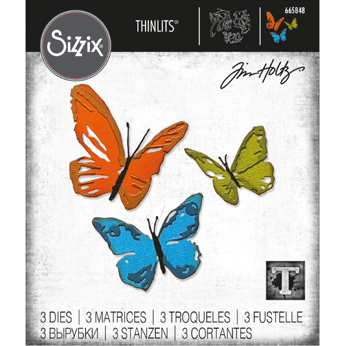 Tim Holtz Brushstroke Butterflies Thinlits Die Set