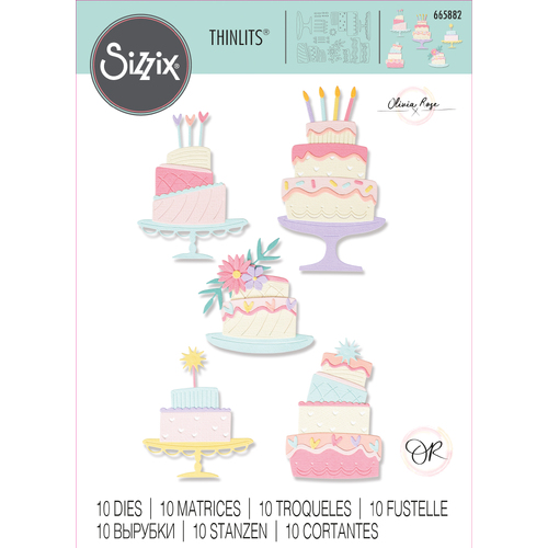 Sizzix Build a Cake Thinlits Die Set 