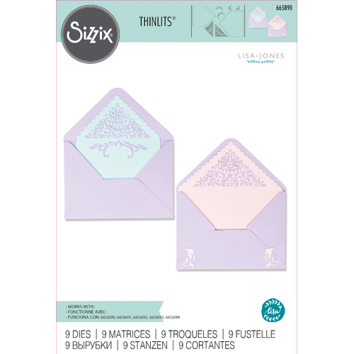 Sizzix Lace Envelopes Thinlits Die Set