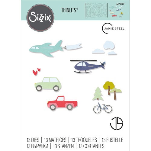 Sizzix Transport Collection Thinlits Die Set